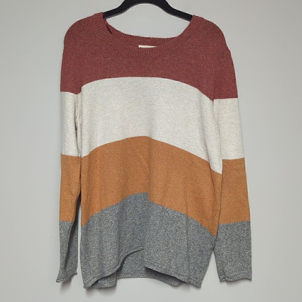Pinque Striped Color Block Sweater